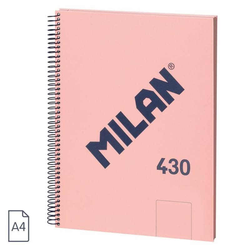 Caiet A4 80 File Velin Spira Roz