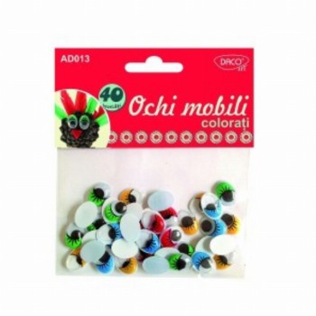 Accesorii Craft Ochi Mobili Colorati 6 Buc