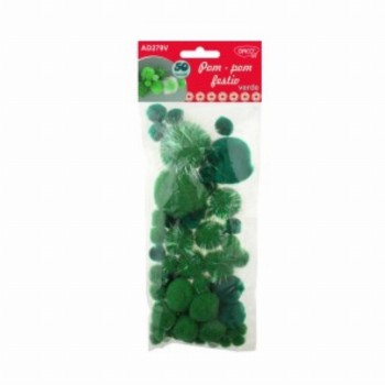 Accesorii Craft Pom Pom Festiv Verde 3 Buc