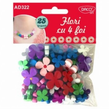 Accesorii Craft Flori Cu 4 Foi 3 Buc