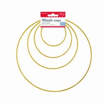 Accesorii Craft Inele Metal Aurii 3 Buc