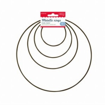 Accesorii Craft Inele Metal Negre 3 Buc