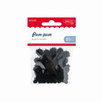 Accesorii Craft Pom Pom Negru 3 Buc