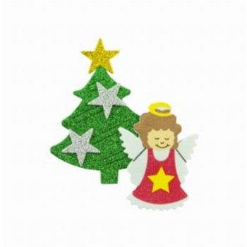 Accesorii Craft Craciun Lipicios Spuma Aa 3 Buc