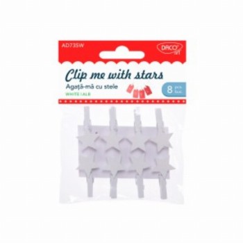 Accesorii Craft Agata Ma Cu Stele Alb 3 Buc