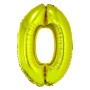 Balon Folie Cifra 0 Auriu 85 Cm