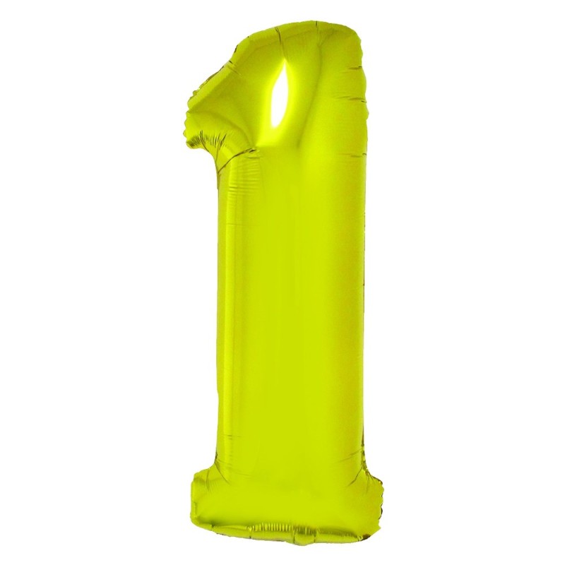 Balon Folie Cifra 1 Auriu 85 Cm