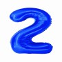Balon Folie Cifra 2 Albastru 100 Cm
