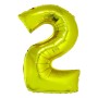 Balon Folie Cifra 2 Auriu 85 Cm