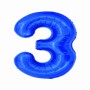 Balon Folie Cifra 3 Albastru 100 Cm