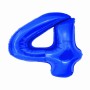 Balon Folie Cifra 4 Albastru 100 Cm