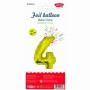 Balon Folie Cifra 4 Auriu 40 Cm