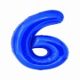 Balon Folie Cifra 6 Albastru 100 Cm