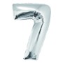 Balon Folie Cifra 7 Argintiu 85 Cm