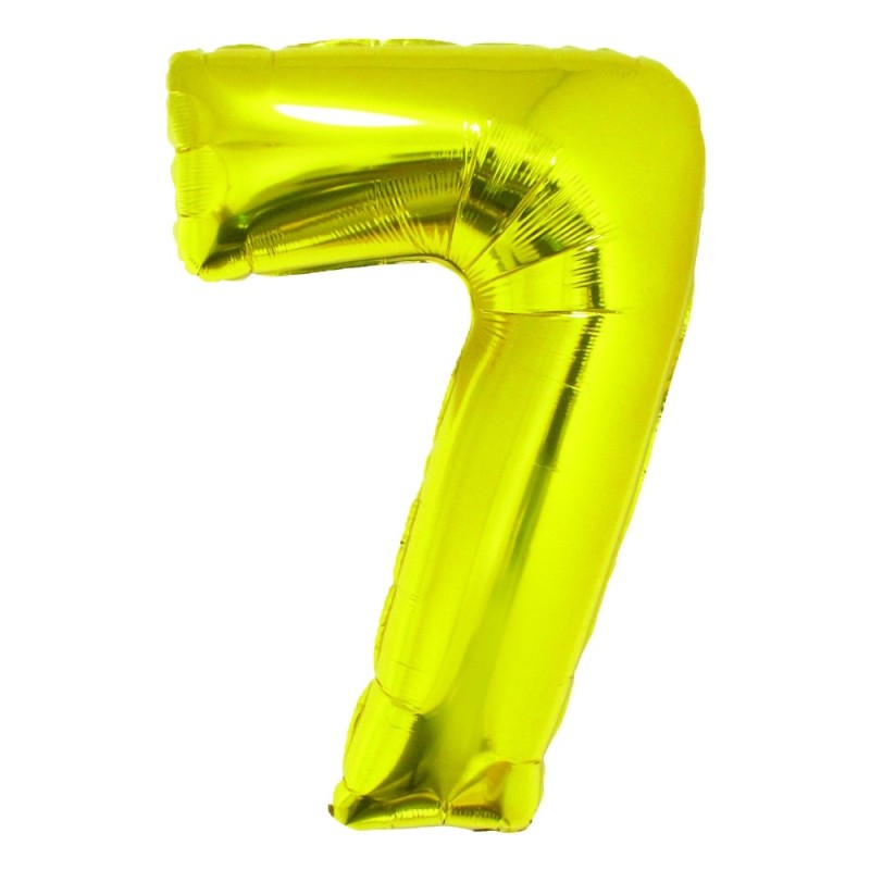 Balon Folie Cifra 7 Auriu 100 Cm