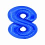 Balon Folie Cifra 8 Albastru 100 Cm