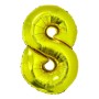 Balon Folie Cifra 8 Auriu 100 Cm