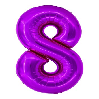 Balon Folie Cifra 8 Roz 100 Cm