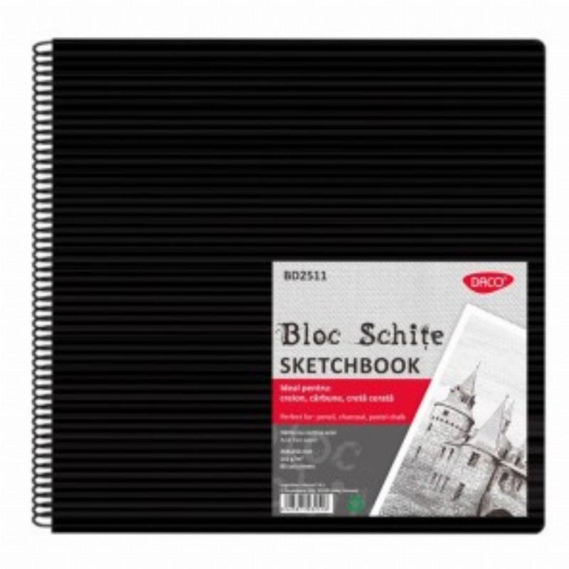 Bloc 25x25 Schite 110g 80 File Hartie Neagra