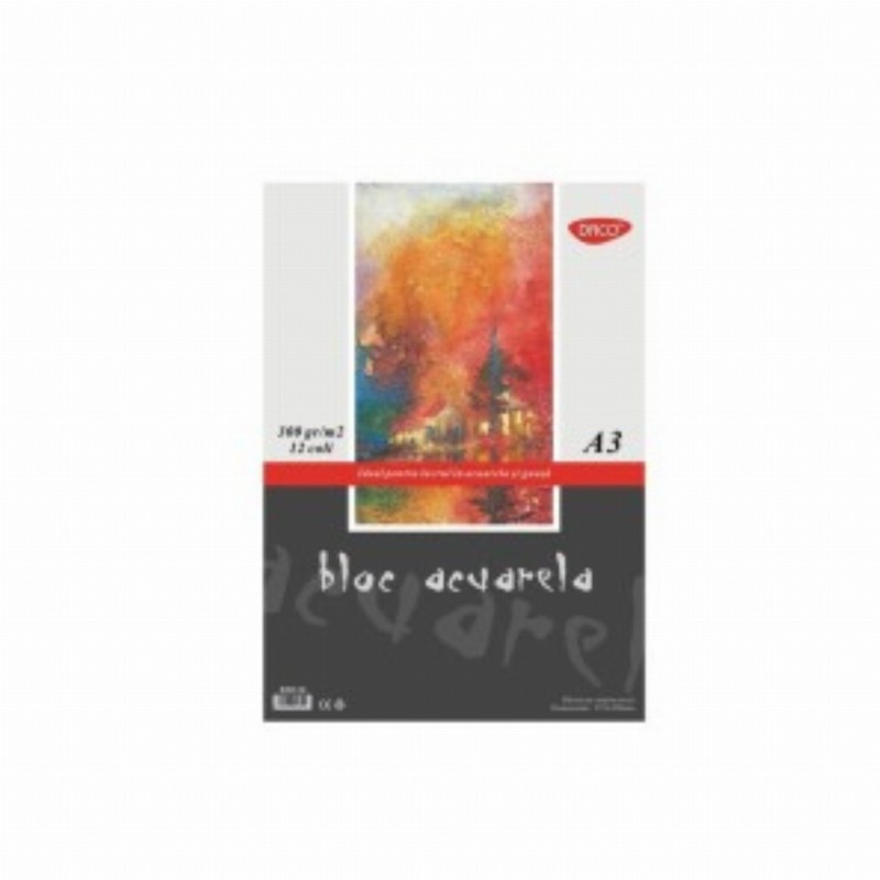 Bloc A3 Acuarela 300gr 12 File