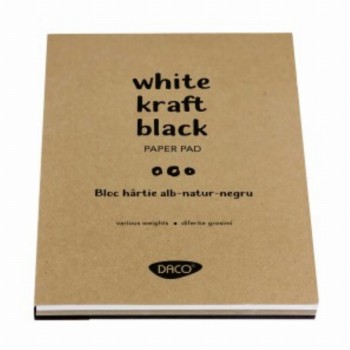 Bloc A4 Alb Natur Negru 60 File