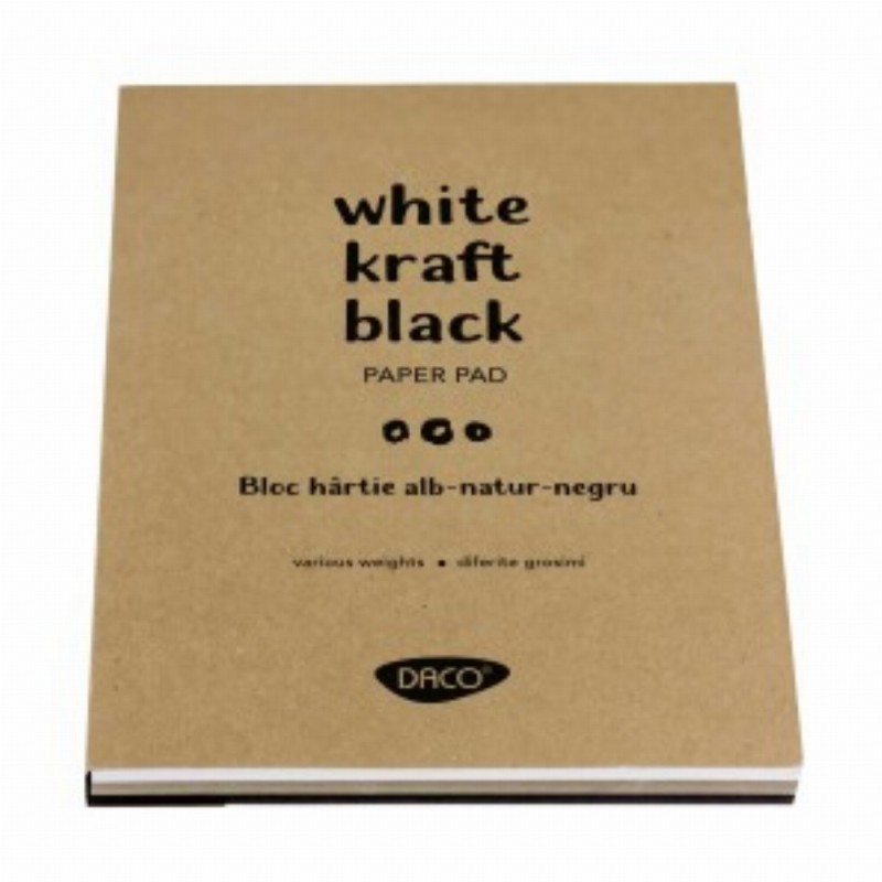 Bloc A4 Alb Natur Negru 60 File