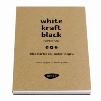 Bloc A5 Alb Natur Negru 60 File