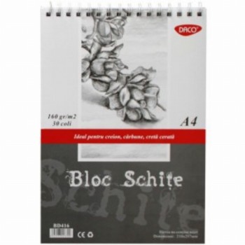 Bloc A6 Hartie Neagra 140g 30 File