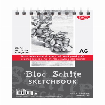 Bloc A6 Schite 160gr 30 File