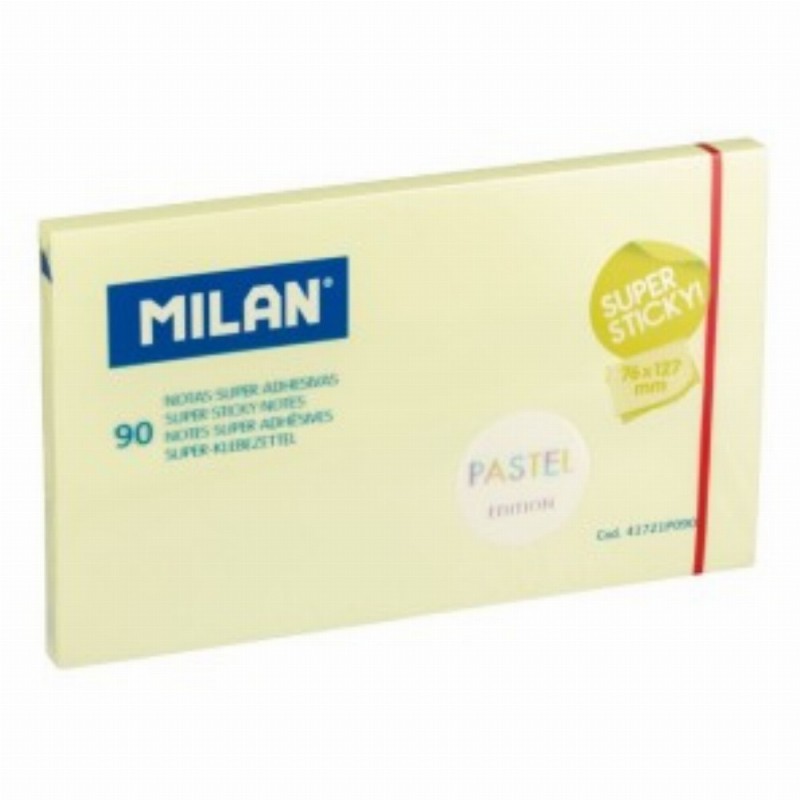 Bloc Notes Adeziv 126x76 Galben Pal Super Sticky Pastel 10 Buc