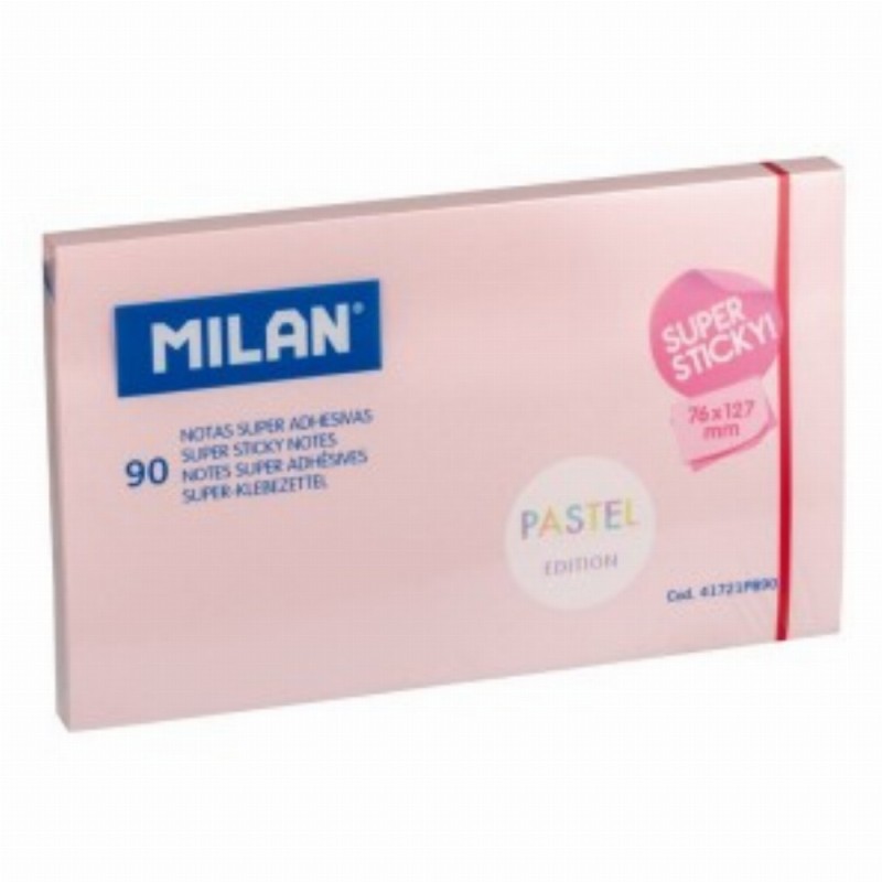 Bloc Notes Adeziv 126x76 Roz Pal Super Sticky Pastel