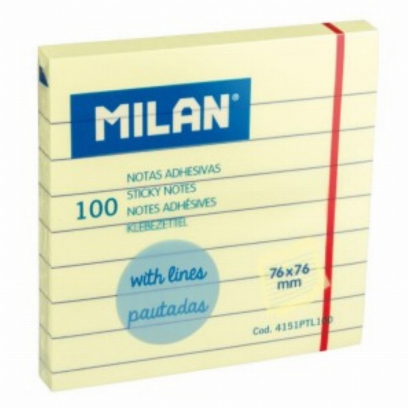 Bloc Notes Adeziv 76x76 Liniat Galben Pal 10 Buc