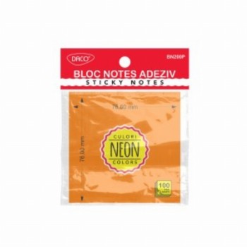Bloc Notes Adeziv 76x76 Portocaliu Neon
