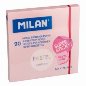 Bloc Notes Adeziv 76x76 Roz Pal Pastel 10 Buc