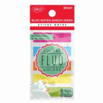 Bloc Notes Adeziv Index Plastic 5 Cul 45x12