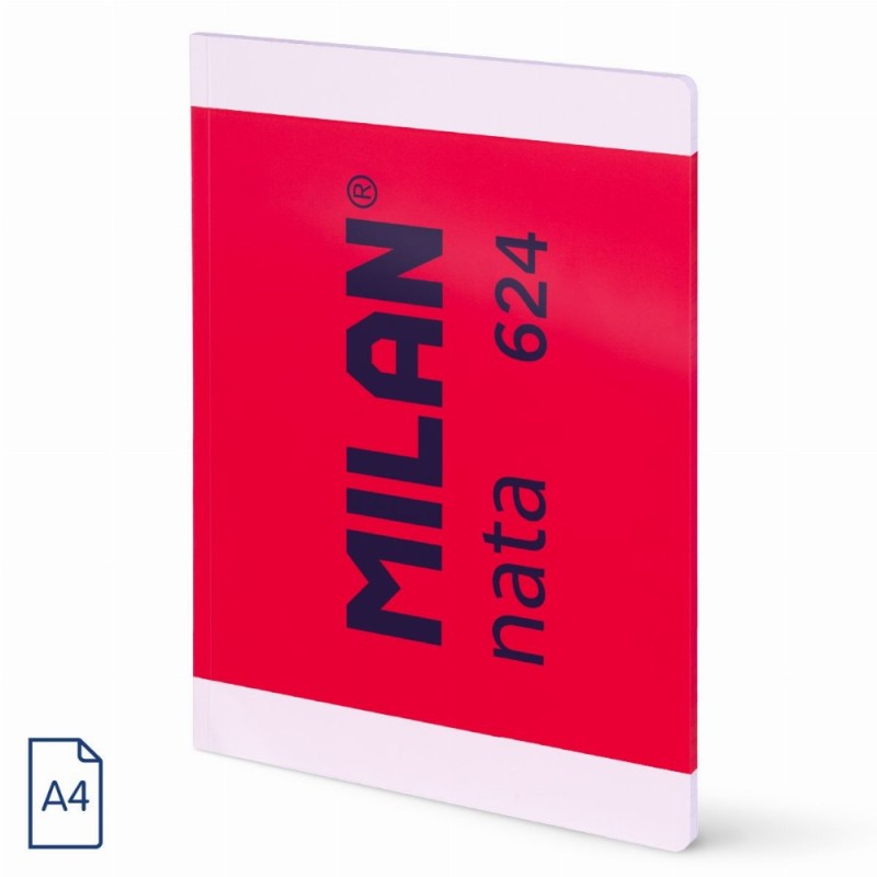 Caiet A4 48 File Ar Cusut Roz Nata