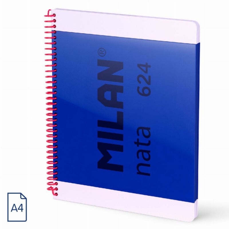 Caiet A4 80 File Ar Spira Albastru Nata