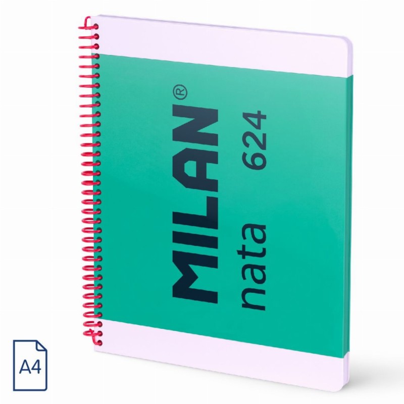 Caiet A4 80 File Ar Spira Verde Nata