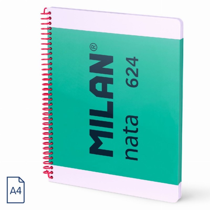 Caiet A4 80 File Velin Spira Verde Nata