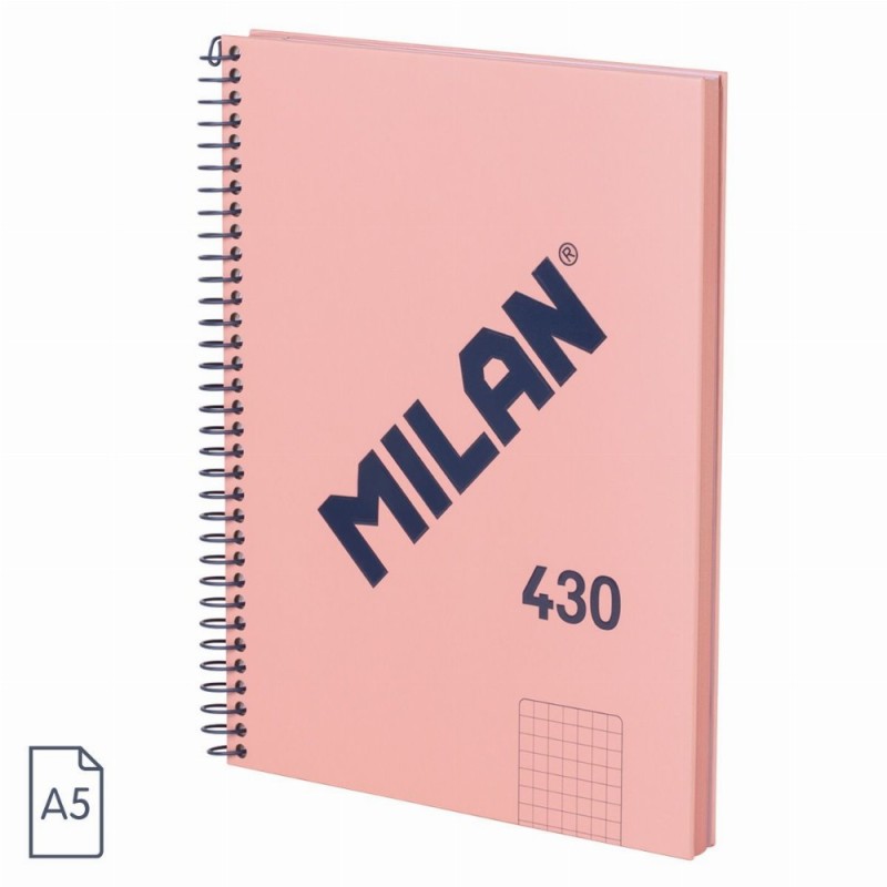 Caiet A5 80 File Ar Spira Roz
