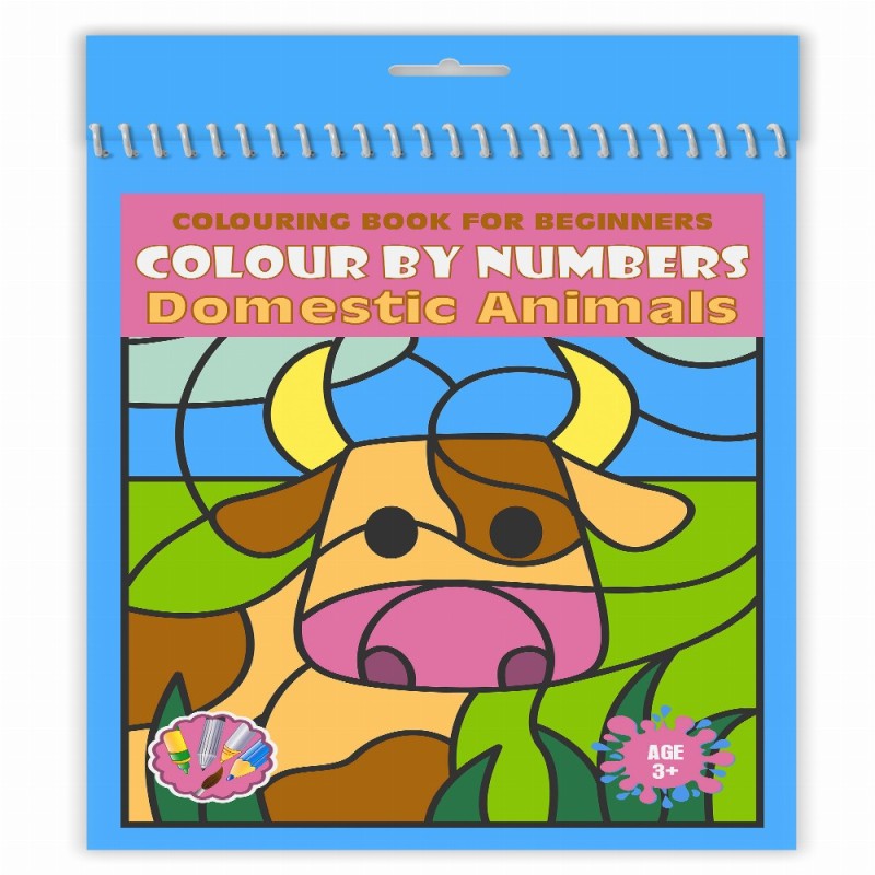 Carte Colorat Pe Numere A4 24file Animale Domestice