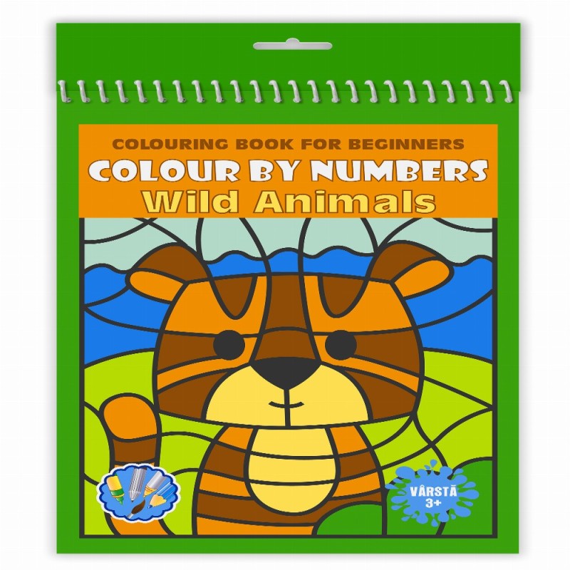 Carte Colorat Pe Numere A4 24file Animale Salbatice