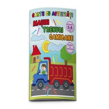 Carte Colorat Si Activitati Masini Trenuri Camioane