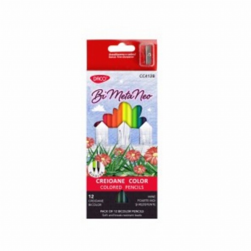Creion Color 12 Bicolor Bi Meta Neo