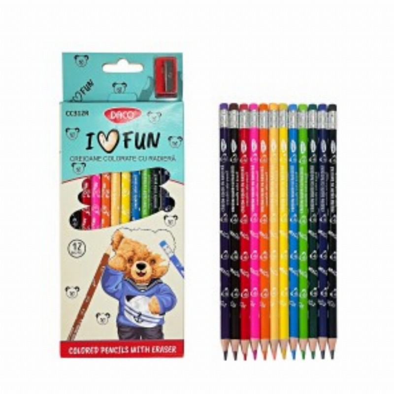 Creion Color 12 Cu Radiera