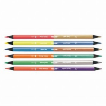 Creion Color 6 Bicolor Fluo Metal Creion Color 6 Bicolor Fluo Metal