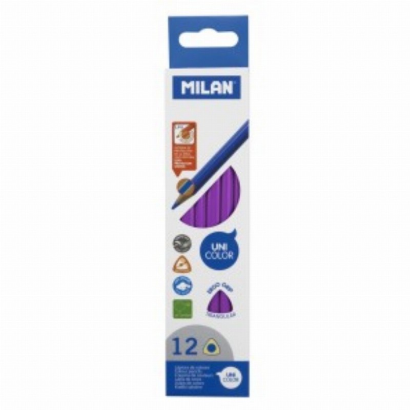 Creion Color Unicolor Set 12 Mov