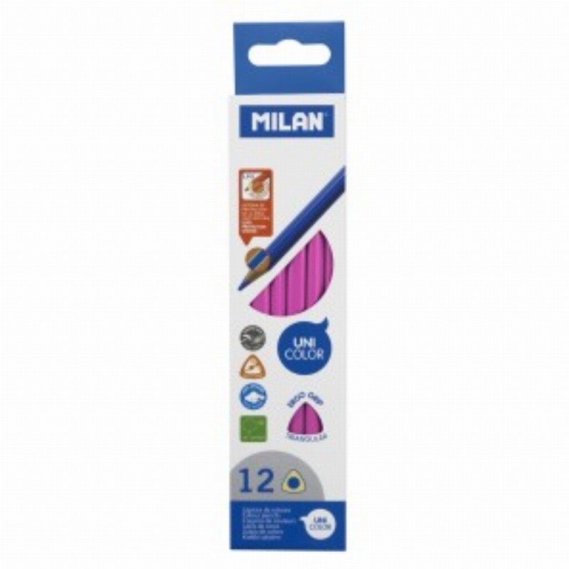 Creion Color Unicolor Set 12 Roz