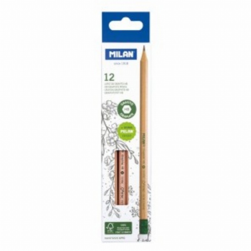 Creion Grafit Cu Radiera Fsc 12 Buc