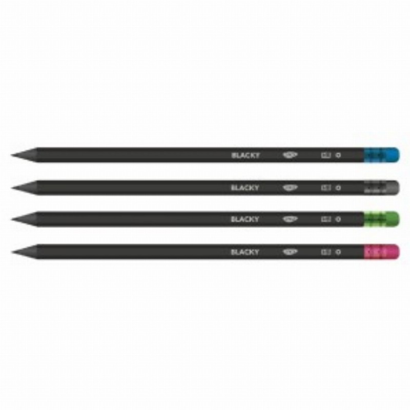 Creion Negru Cu Radiera Blacky